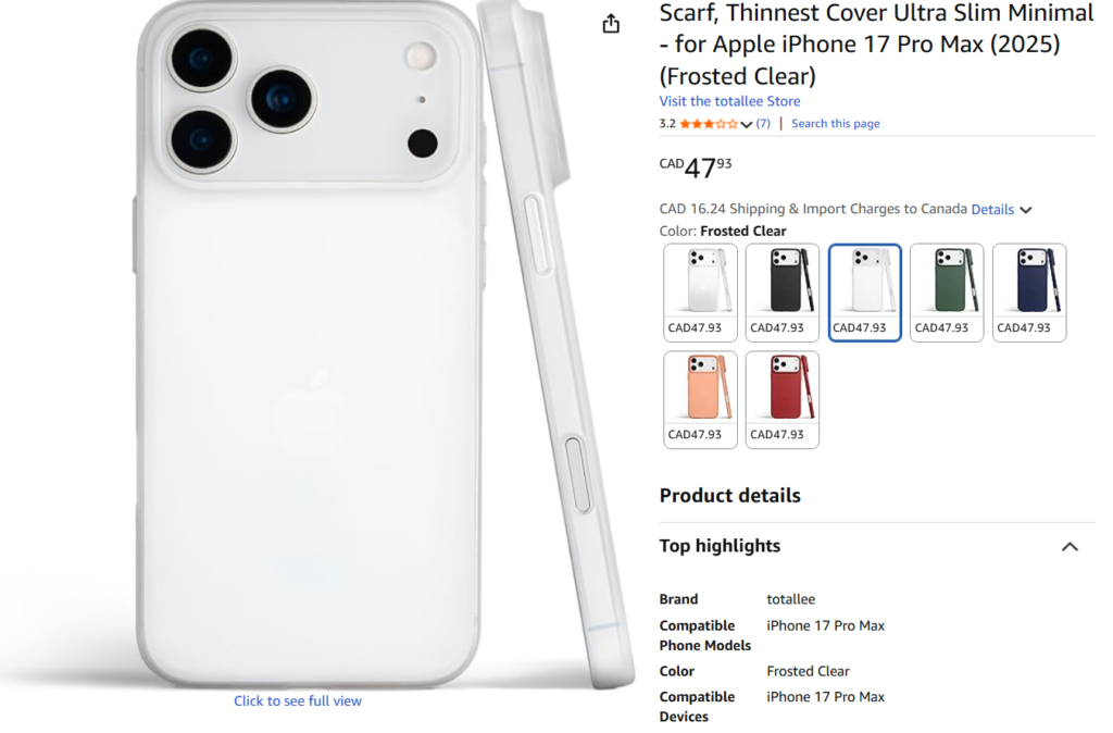 Totallee Scarf iphone 17 pro max case